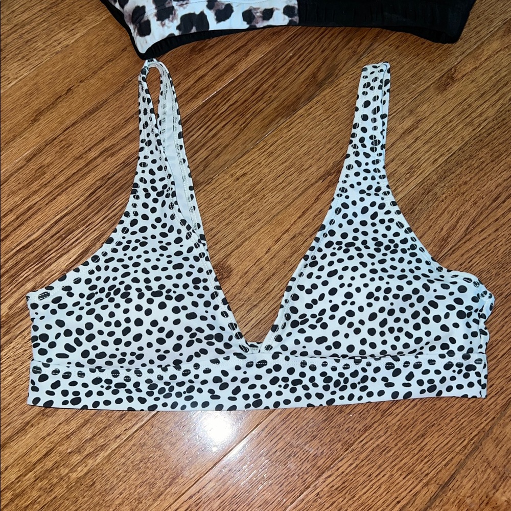 SHEIN Set of 3 Bathing Suit Animal Print Bikini Tops Size Medium - Picture 5 of 11